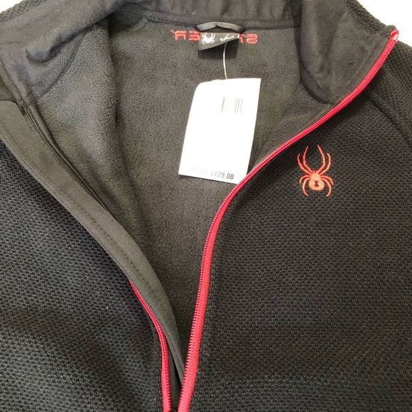 SPYDER jacket Men’s Small. NWT Red and black brand new. Zip up & zip pockets. - Picture 5 of 13